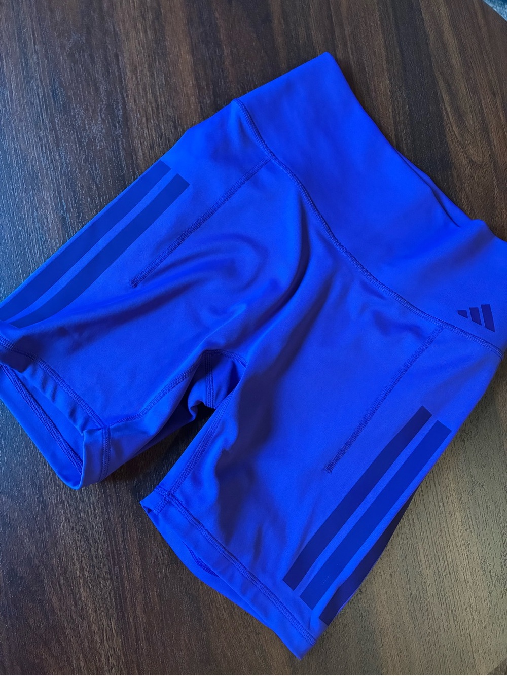 Adidas Optime Workout 3-Stripes Biker Shorts Purple Activewear